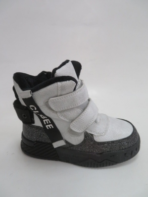 Botki chłopięce ocieplane (27-32) H271 BLACK/SILVER