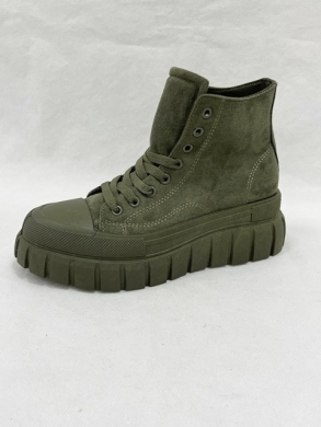 Botki damskie na płaskim (36-41) 19308 GREEN