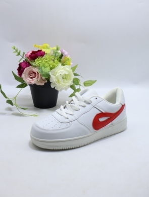 Buty sportowe damskie na płaskim (36-41) DN91-35 WH/RED