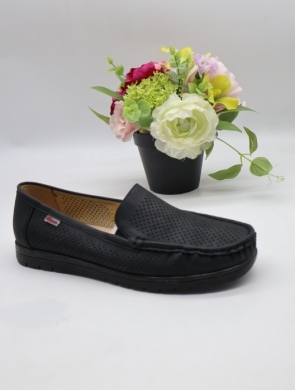 Mokasyny damskie na płaskim (37-42) D2802-1 BLACK