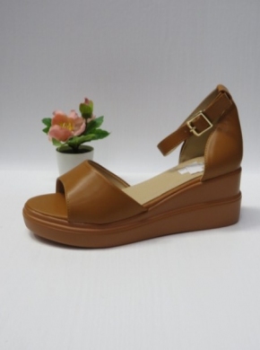 Sandały damskie na koturnie (36-41) B-9062 CAMEL