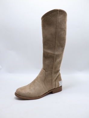 Kozaki damskie na płaskim (36-41) H191 KHAKI