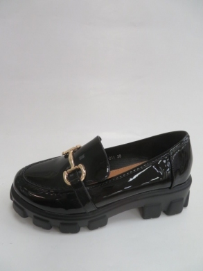 Mokasyny damskie na płaskim (36-41) 888-211 BLACK