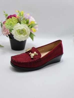 Mokasyny damskie na koturnie (36-41) Q-15 RED