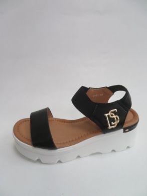 Sandały damskie na koturnie (36-41) 0-41A BLACK