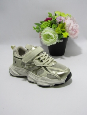 Sneakersy niskie dziewczęce (32-37) LC11 BEIGE