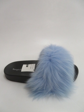 Klapki damskie z futerkiem (36-41) GZ001 BLUE