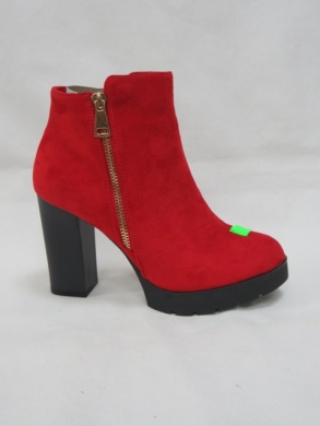 Botki damskie ocieplane na obcasie (36-41) A203-4 RED
