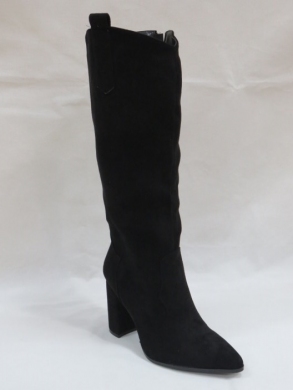 Kozaki damskie jesienne na obcasie (36-41) 9327-1A BLACK