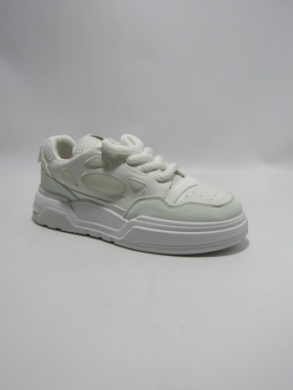 Buty sportowe damskie na płaskim (36-41) 7566 WHITE
