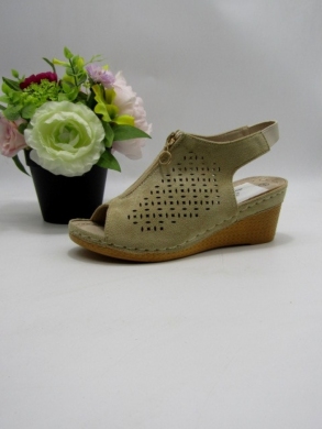 Sandały damskie na koturnie (36-41) 7AA224 BEIGE