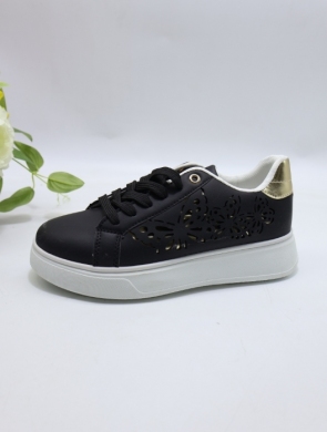 Buty sportowe damskie na płaskim (36-41) B2071 BLACK