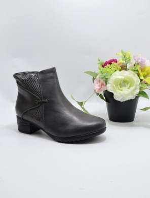 Botki damskie ocieplane na obcasie (36-41) 61725 GREY