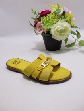 Klapki damskie na płaskim (36-41) M39 YELLOW