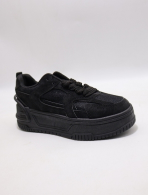 Buty sportowe damskie na płaskim (36-41) BO115 BLACK
