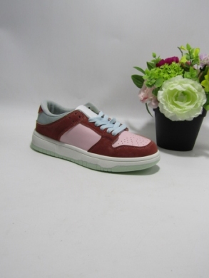 Buty sportowe damskie na płaskim (36-41) EV-281 WINE/RED