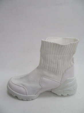 Sneakersy damskie wysokie (36-41) LA156 WHITE