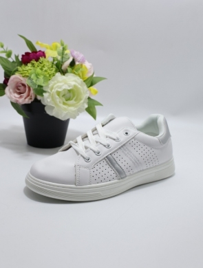 Buty sportowe damskie na płaskim (36-41) TQ 2409 WHITE/SIL