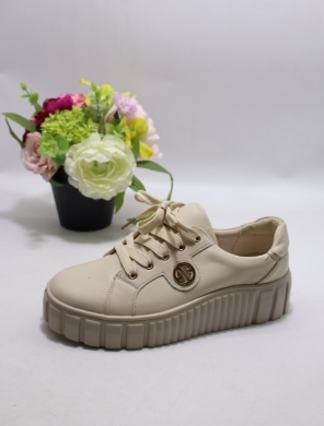 Buty sportowe damskie na płaskim (36-41) 6640 BEIGE