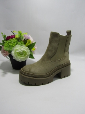 Botki damskie na płaskim (36-41) 9682A KHAKI