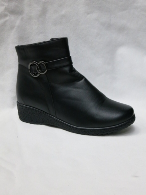 Botki damskie ocieplane na płaskim (37-42) W2232 BLACK