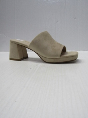 Klapki damskie na obcasie (36-41) R17 BEIGE