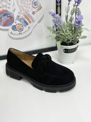 Mokasyny damskie na płaskim (36-41) 3675 BLACK