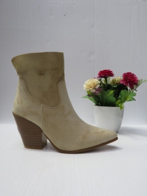 Botki damskie na obcasie (36-41) FR693 BEIGE