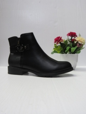 Botki damskie ocieplane na płaskim (36-41) 010B BLACK