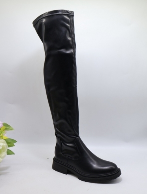 Kozaki damskie na płaskim (36-41) 9156 BLACK