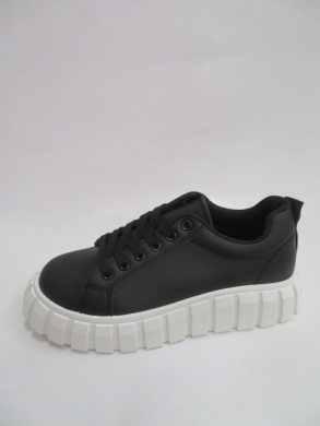 Buty sportowe damskie na koturnie (36-41) EJ02P BLACK