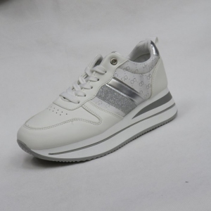 Buty sportowe damskie na koturnie (36-41) BB211 WHITE