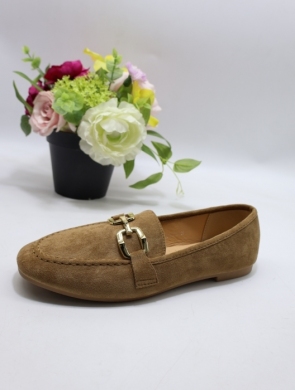 Mokasyny damskie na płaskim (36-41) H8-967 CAMEL