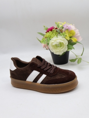 Buty sportowe damskie na płaskim (36-41) BK02 BROWN