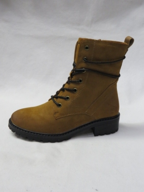 Botki damskie ocieplane na płaskim (36-41) C810 CAMEL