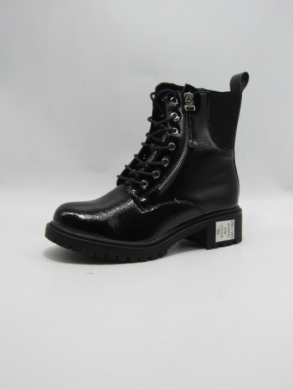 Botki damskie ocieplane na płaskim (36-41) SG722-2 BLACK