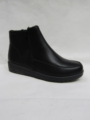 Botki damskie ocieplane na koturnie (37-42) B5 BLACK