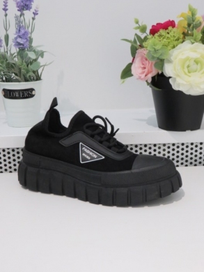 Buty sportowe damskie na koturnie (36-41) 2206 BLACK