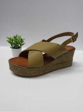 Sandały damskie na koturnie (36-41) 4020 BEIGE