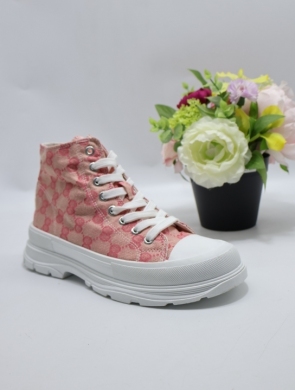 Trampki damskie na płaskim (36-41) HB-58 PINK