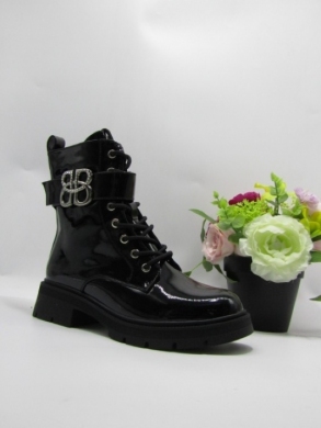 Botki damskie ocieplane na płaskim (36-41) 6070-2 BLACK
