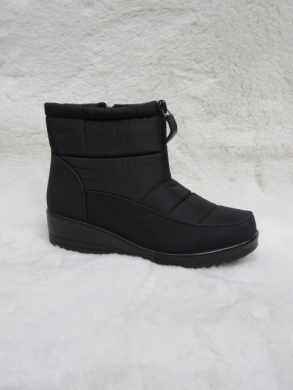 Botki damskie ocieplane na płaskim (36-41) W33A-12 BLACK