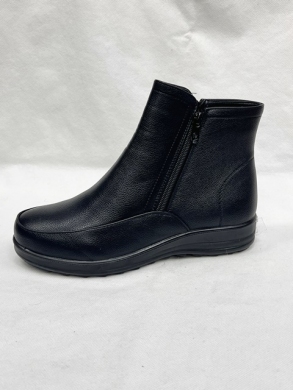 Botki damskie ocieplane na płaskim (36-41) J22-10 BLACK