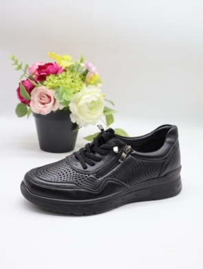 Buty sportowe damskie na płaskim (36-41) BK01-2 BLACK