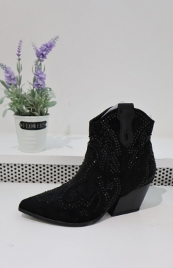 Botki damskie na obcasie (36-41) 9676 BLACK