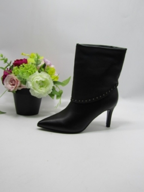 Botki damskie ocieplane na szpilce (36-41) 2661 BLACK