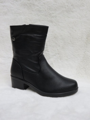 Kozaki damskie ocieplane na płaskim (36-41) JF61 BLACK