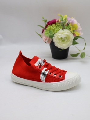 Trampki damskie na płaskim (37-40) PC05 RED