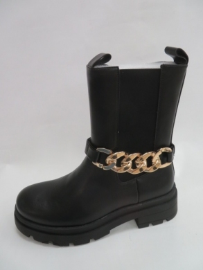 Botki damskie jesienne na płaskim (36-41) JW137 BLACK