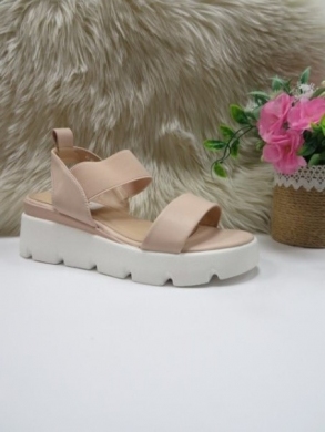 Sandały damskie na koturnie (36-41) BE-9058 BEIGE